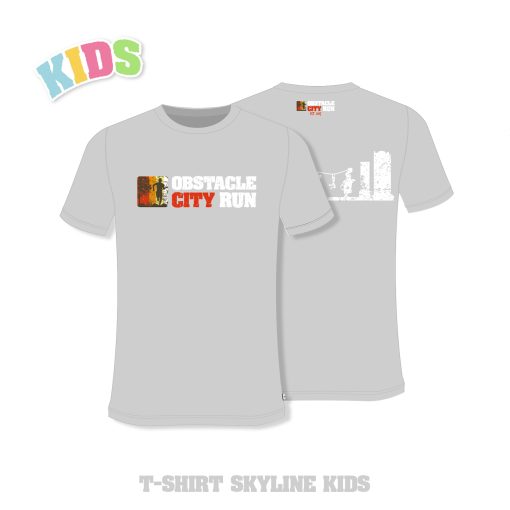 Obstacle City Run T-Shirt Skyline Grey KIDS