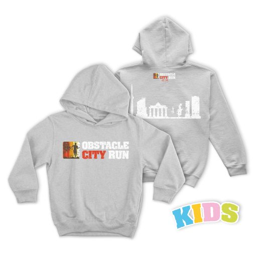 Obstacle City Run Hoodie Skyline Grey KIDS