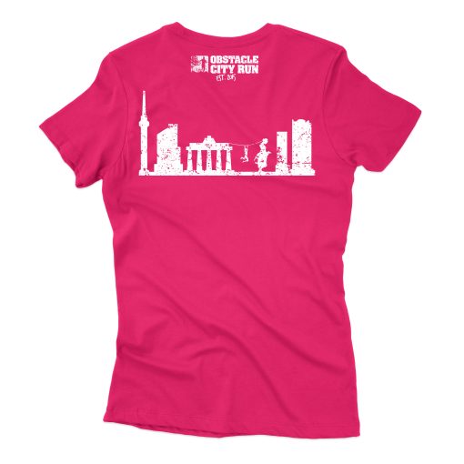 Obstacle City Run T-Shirt Skyline Pink Female – Bild 2