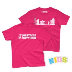 Obstacle City Run T-Shirt Skyline Pink KIDS