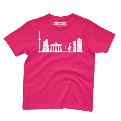 Obstacle City Run T-Shirt Skyline Pink KIDS – Bild 2