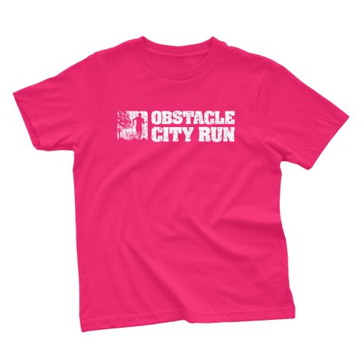 Obstacle City Run T-Shirt Skyline Pink KIDS – Bild 3