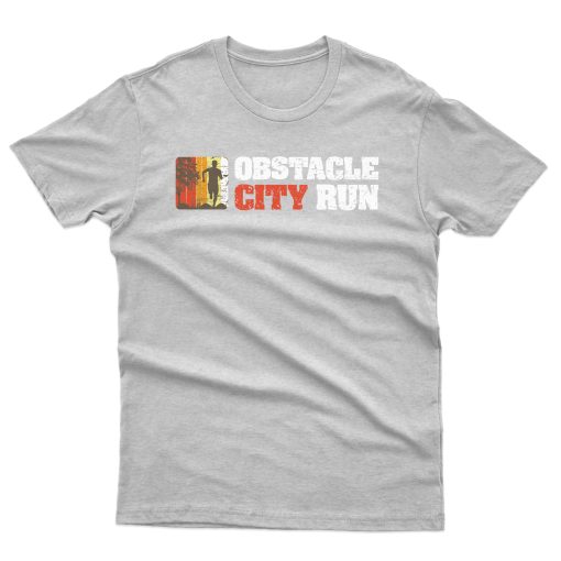 Obstacle City Run T-Shirt Skyline Grey Male – Bild 3