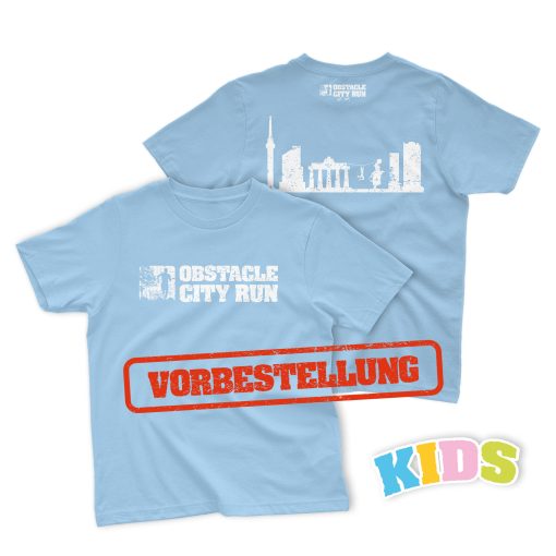 Obstacle City Run T-Shirt Skyline Blau KIDS